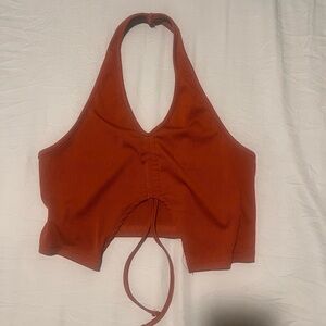 SHEIN Terracotta Halter Crop Top